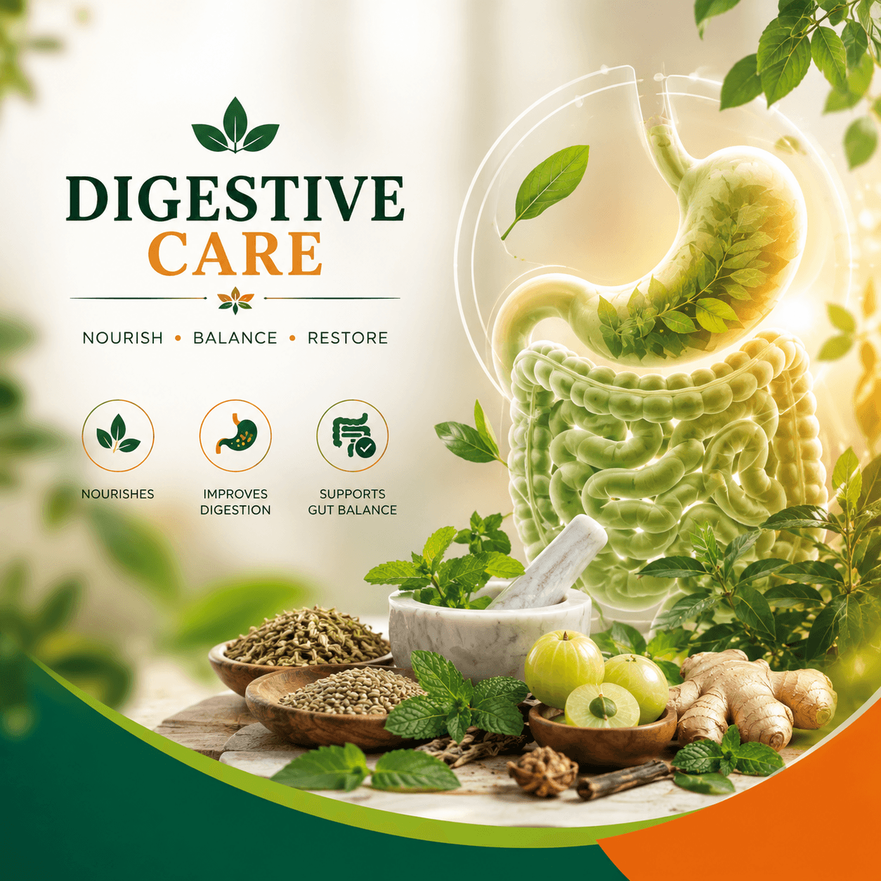 Digestive Care Ayurvedic support for hyperacidity, gas, and bloating