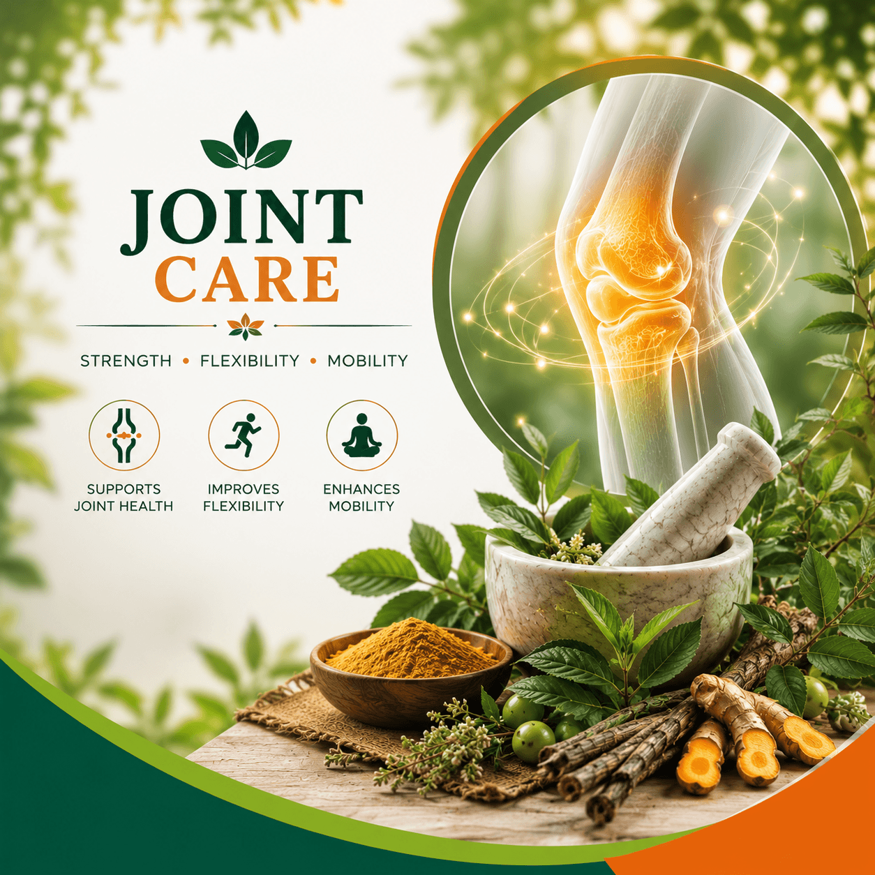 Joint Pain Relief herbal oils and capsules for mobility and comfort